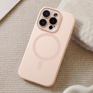 액상실리콘 카메라보호 맥세이프 케이스 멜란지핑크, 아이폰16 프로
