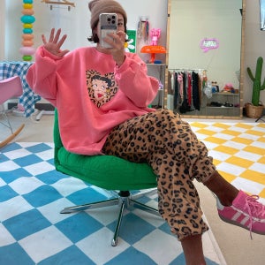 [메이퍼플] 키치하트호피맨투멘(기모)2