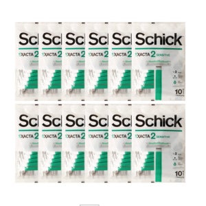 쉬크 이그잭타2 센서티브 일회용 면도기 10입 12세트