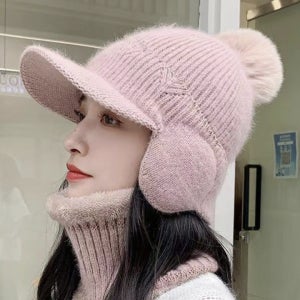 완전무장 여성 엄마 방한 마스크 여자 군밤 겨울 귀마개 귀달이 모자 방한모