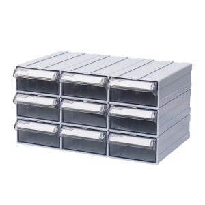 정광 서랍식 수납함 조립 9칸 J-109 부품함 400x260x210mm 멀티박스