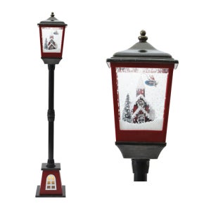 크리스마스 오르골 인테리어 소품 선물용 LED산타가로등130cm