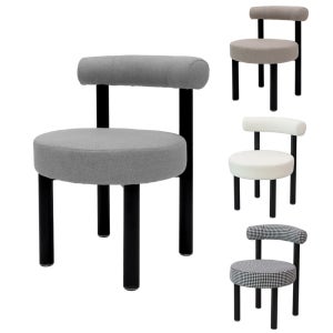 테리즈 체어 카페 인테리어 다용도 부클레 패브릭 의자 그레이