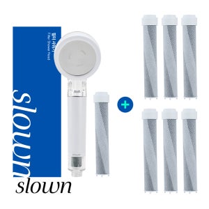 슬로운 필터샤워기 헤드 4중 올인원필터 샤워기 에코젠소재 필터샤워기1개+샤워기필터7개