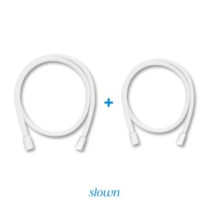 [2m+1.5m 세트] 슬로운 꼬임방지 실리콘 샤워호스 물때방지 Slown 샤워호스