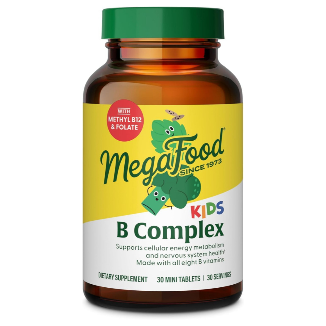 <b>메가푸드</b> 키즈 B 복합체 30 미니정 비타민 아연 이노시톨 L 테아닌 MegaFood