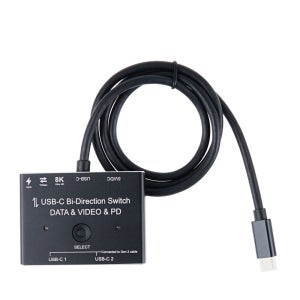 USB3.1 C타입 양방향 선택기 스위치 8K 스마트폰 PC 모니터 영상선택기 셀렉터
