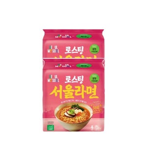 [엄마맛집]로스팅 서울라면4개입(388gx2개) 풀무원 방학 간편한끼 캠핑 야식 비상식품 겨울 식재료