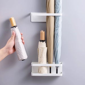 철제 우산꽂이 자석 거치대 현관문 우산정리 걸이 보관통