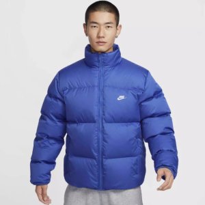 나이키 남녀공용 클럽 써마핏 푸퍼 덕다운 오리털 숏패딩 점퍼 블루(5029)트레이닝 겨울 커플 패딩점퍼