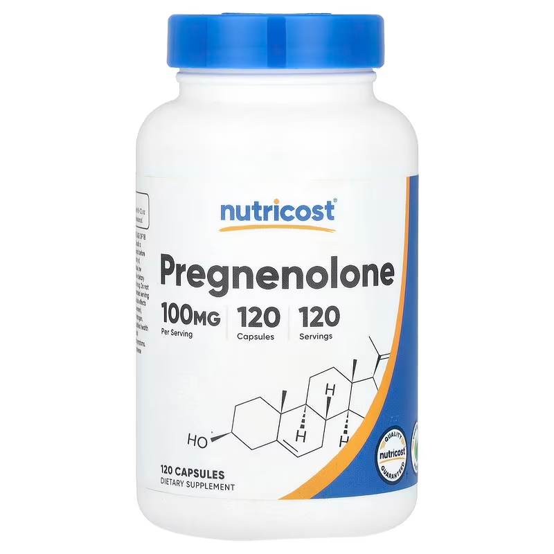 뉴트리코스트 <b>프레그네놀론 100mg</b> 120캡슐 Pregnenolone