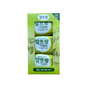 LG생활건강 알뜨랑 비누 그린올리브향 140G X 3개