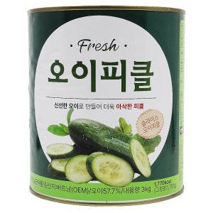 그리너리 후레쉬 오이피클 슬라이스 3kg, 6개