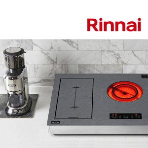 전국설치 3구 프리스탠딩 듀오존 듀얼 인덕션+라디언트 전기렌지 하이브리드 레인지(RM300) 외함포함 높은스탠드