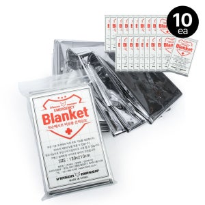 빈슨메시프 은박담요 대 10개 캠핑 등산 비상용 체온 유지 보온포 생존 재난용품