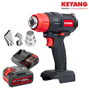 KEYANG 충전열풍기/무선 히팅건 (20Vmax 5.0Ah) 노즐3종포함/열풍히팅건 스티커제거 해빙기