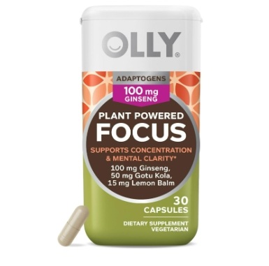 OLLY Focus Adaptogen 파워 멘탈 서포트 <b>강장제</b> 30캡슐