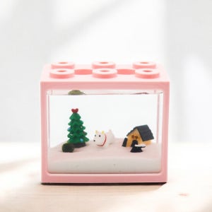 미미네아쿠아 강아지와 크리스마스 마리모 키우기 세트 H