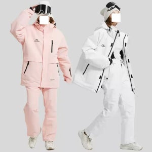 여성 스키복 세트 두꺼운 스노우보드복 방한 방수 A XS
