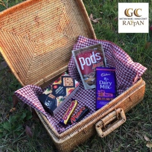 GC라탄 여행 가방 바구니 미얀마 라탄 카페 소품 피크닉 GC360