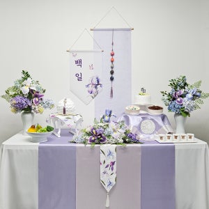 [아이리스] 백일상대여 셀프 100일 잔치 상차림 한복포함 당일발송가능 잔치종류 돌상