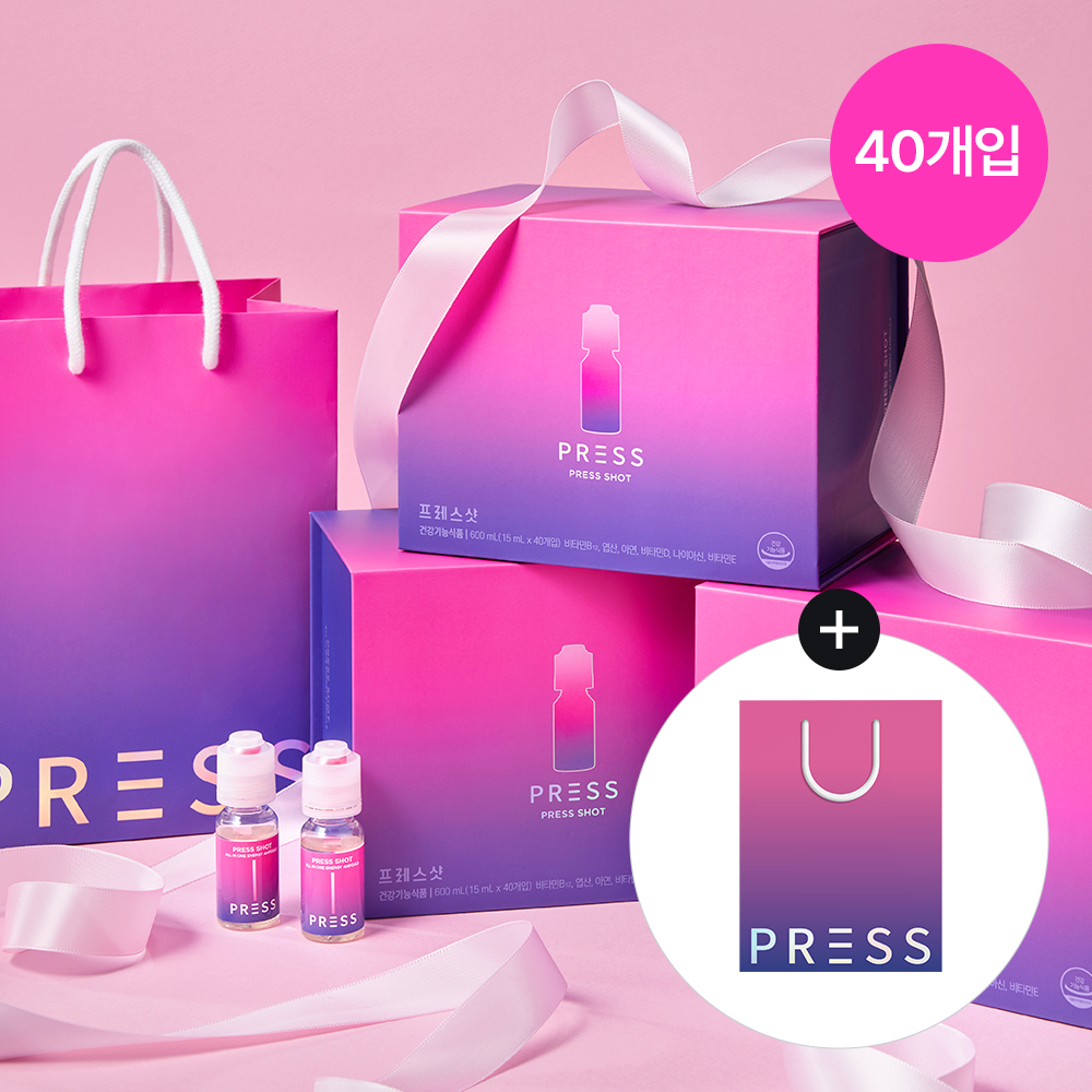[쇼핑백 제공] <b>프레스샷</b> 선물세트 40개입