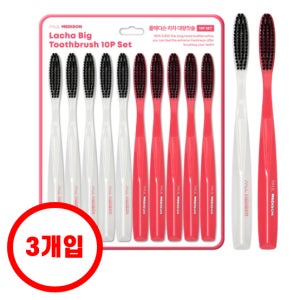 폴메디슨 라차 대왕 이중미세모 칫솔 10개입, 3개