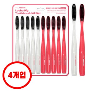 폴메디슨 라차 대왕 이중미세모 칫솔 10개입, 4개