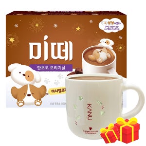 미떼 핫초코 오리지날 마시멜로팩 강아지 10T+윈도우머그