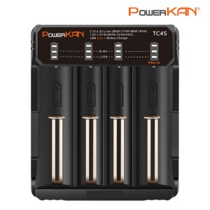 POWERKAN 2A 고속충전기 리튬이온/니켈수소 TC4S 18650 21700 과충전방지