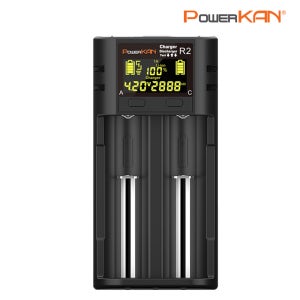 POWERKAN 배터리 충전기 R2 고속충전 18650 AA AAA 용량측정 과충전방지