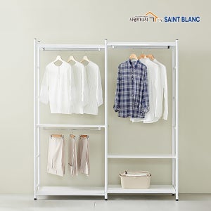 SK472 2단기본형A 1단오픈형C 행거 스틸 선반 철제 드레스룸행거 SET HI