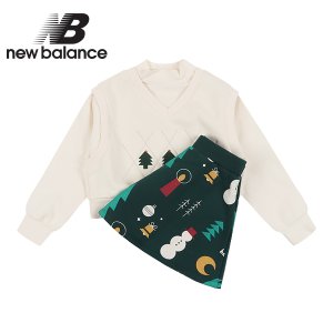 [시즌 할인] 뉴발란스키즈 여아 스커트세트 치마 상하의(NK9YCB455G-39)_아이보리