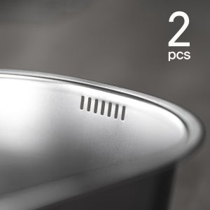 JVR 올스텐 304 타원형 설거지통 다용도 싱크대 세척볼 캠핑취사용품 국내생산 2P세트