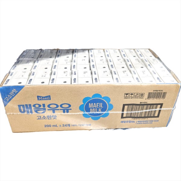 매일 멸균우유 고소한맛 상온보관 흰우유 멸균우유 200ml x 24입