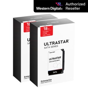 공식인증점 WD ULTRASTAR HC555 패키지 18TB 2팩 WUH722018CLE6L4 SATA3/7200RPM/512MB