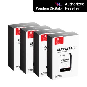 공식인증점 WD ULTRASTAR HC555 패키지 18TB 4팩 WUH722018CLE6L4 SATA3/7200RPM/512MB