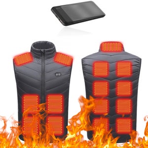 RTOL 발열조끼 온열15구역 1만용량 보조배터리 포함Set 블랙, S