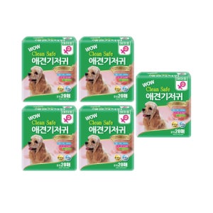 와우 크린세이프 암컷 애견기저귀 M(중형), 20매입, 5개