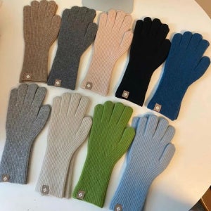 울 니트 여자 핑거홀 스마트 폰 터치 커플 장갑 9color