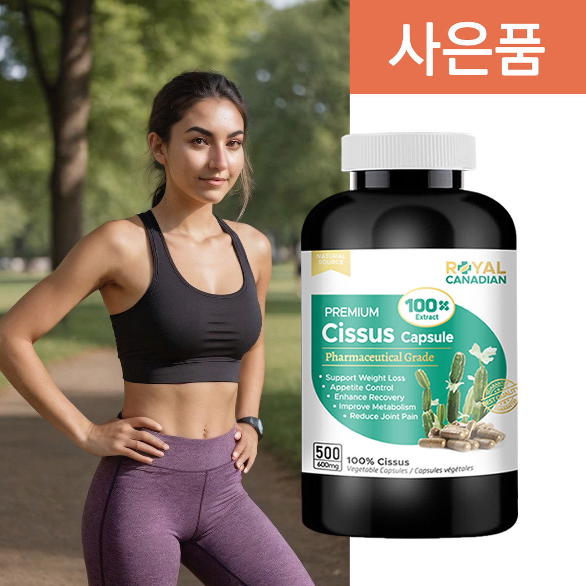 로얄캐네디언 시서스 다이어트 캡슐 알약 필 시저스 캐나다 <b>cissus</b> 500캡슐, 1개