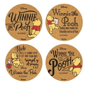 곰돌이 푸 리딩 코르크 코스터 4p 컵받침