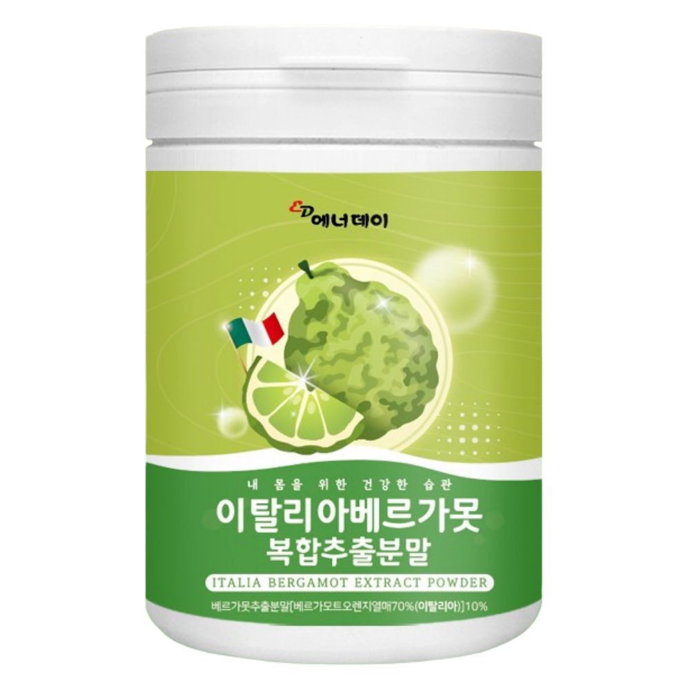 <b>에너데이</b> 레몬밤 모로오렌지 추출 엘라스틴 가수분해물 함유 베르가못 혼합추출 분말 120g
