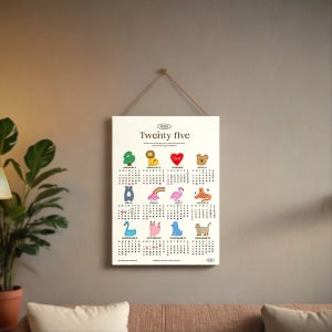 2025년한장달력 2025년 벽걸이 연달력 캘린더