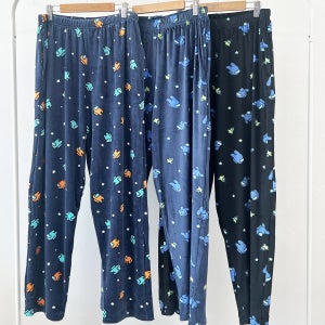 빅사이즈 울트라 밍크 어몽어스 커플 바지 얇은극세사 기모 잠옷 110 2XL