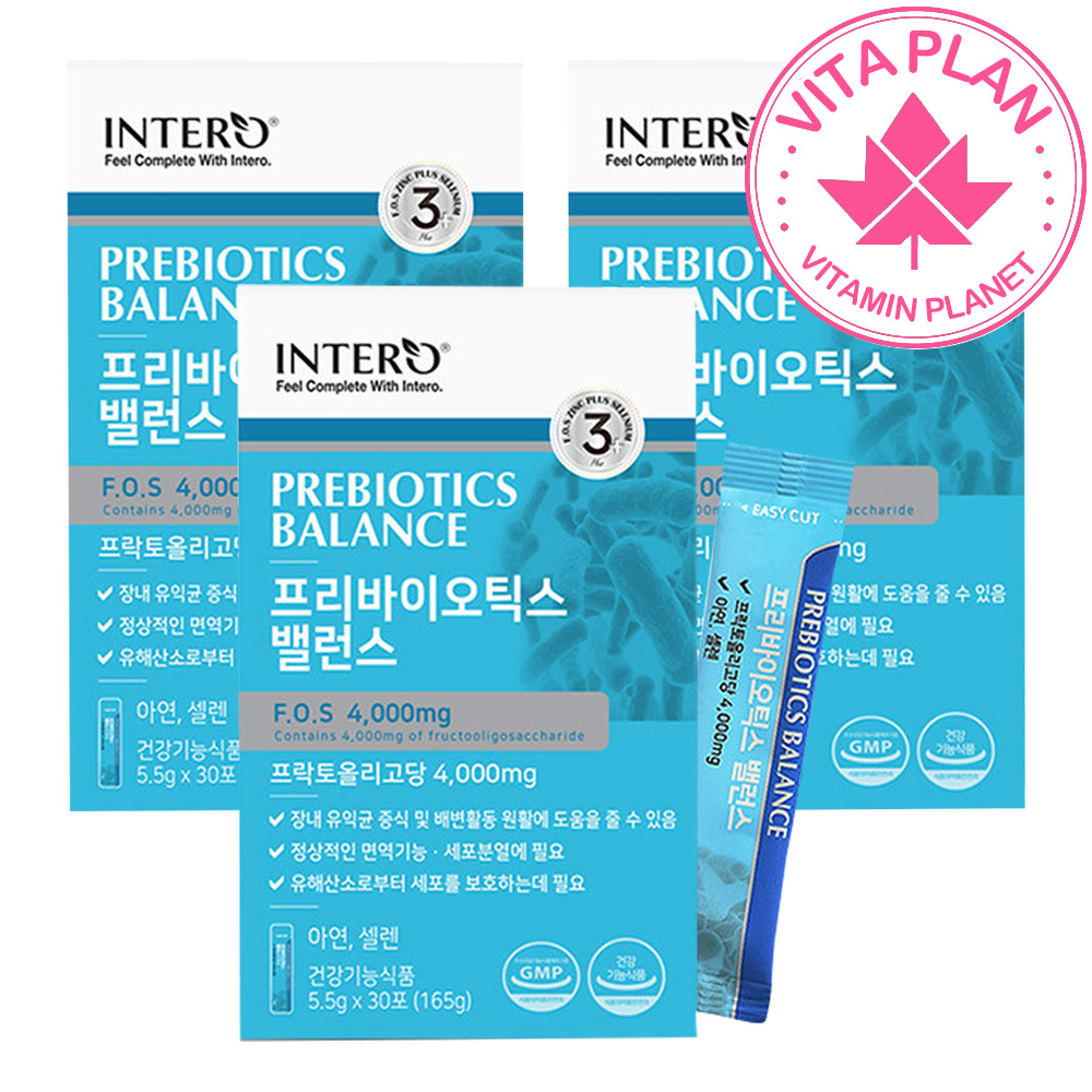 아연 셀렌 프락토올리고당 <b>프리바이오틱스</b> FOS 트리플케어 프리바이오스틱 분말 30포, 3개