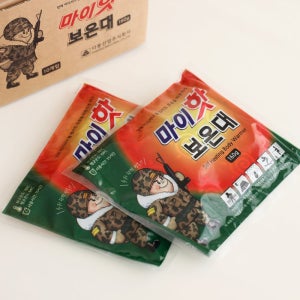 마이핫보온대 160g 다봉산업 15시간 지속되는 따뜻한 대용량 군용 핫팩 10개