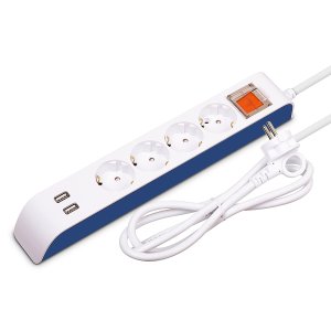 국산 하이탭 디자인 멀티탭 USB 고속충전 과부하차단 멀티콘센트 4구 3m, 1개