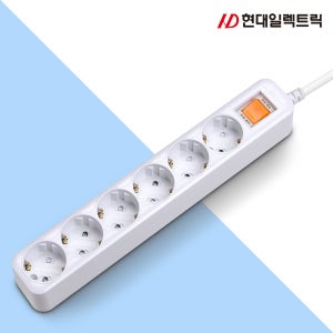 국산 가정용 사무용 전기 연장선 멀티탭 멀티콘센트 16A 6구 10m, 1개