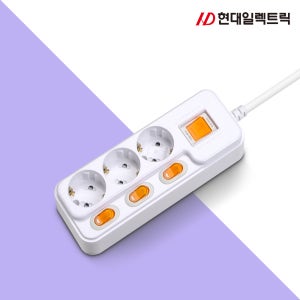 국산 가정용 사무용 전기 연장선 개별+메인 멀티탭 멀티콘센트 16A 3구 5m, 1개